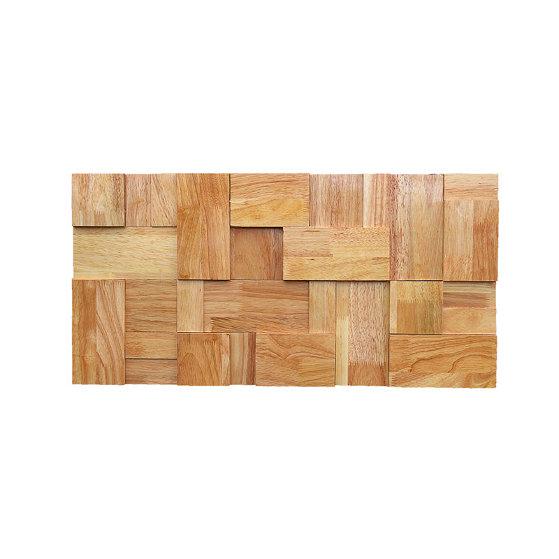 Mosaic Wood Wall Paneling Glue down Living Room Modern Style Wood Plank