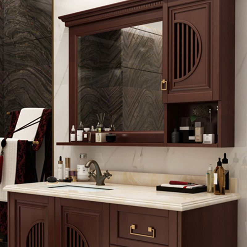 Traditional Sink Vanity Bathroom Vanity Cabinet with Mirror Cabinet