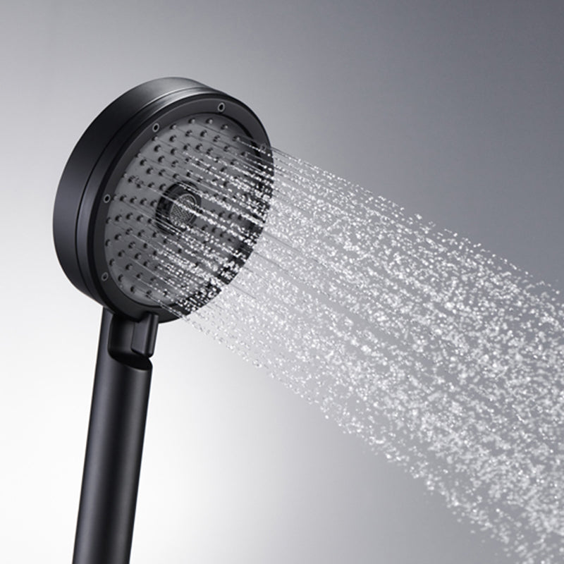 Matte Black Handheld Shower Head Modern 3-Jet Round Wall-Mount Handheld Shower Head