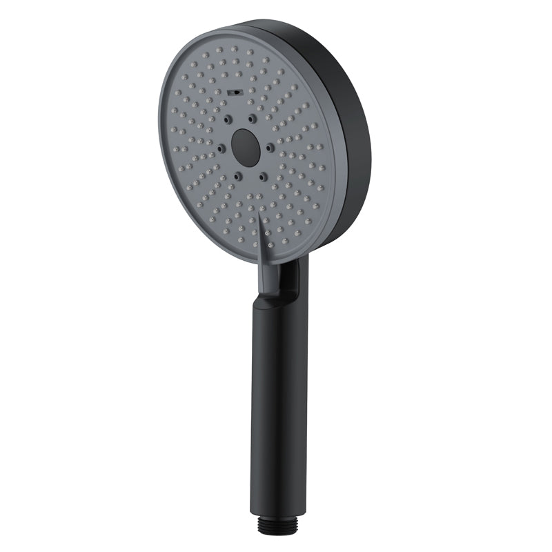 Matte Black Handheld Shower Head Modern 3-Jet Round Wall-Mount Handheld Shower Head