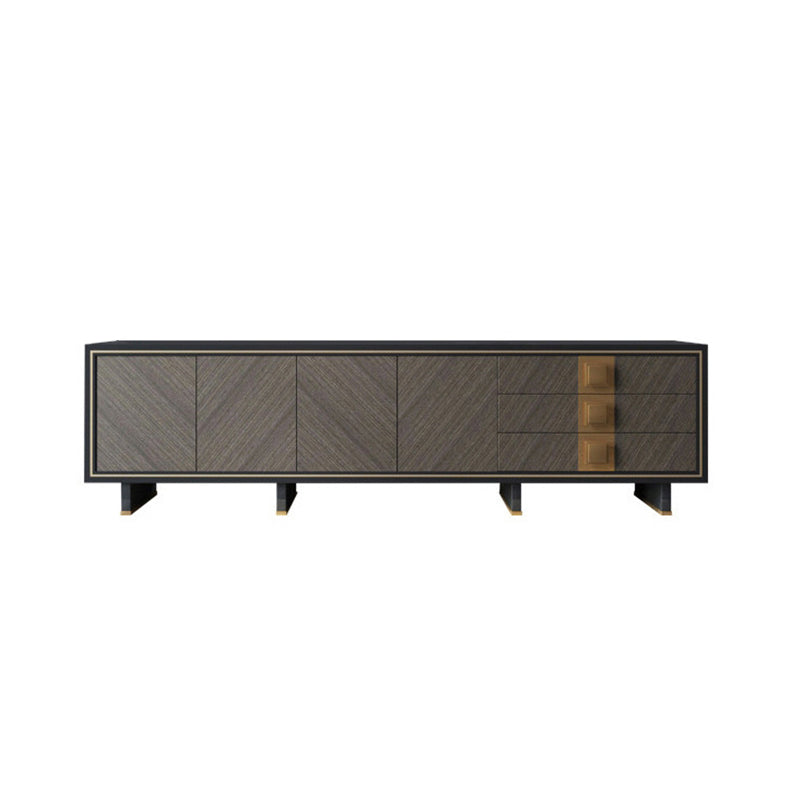 Contemporary Media Console Wooden TV Stand Console with Drawers