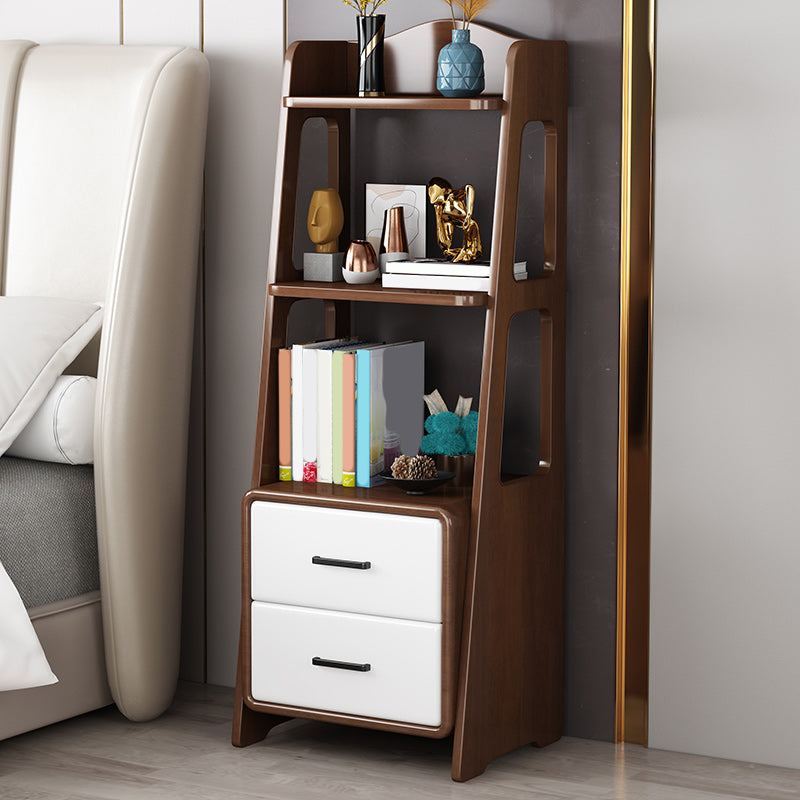 Contemporary Nightstand Open Storage Bedside Cabinet for Bedroom