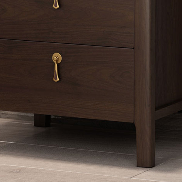 Contemporary Nightstand Solid Wood Bedside Cabinet for Bedroom