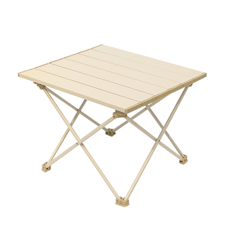 Industrial Style Patio Table Outdoor Open-air Rectangular Metal Camping Table