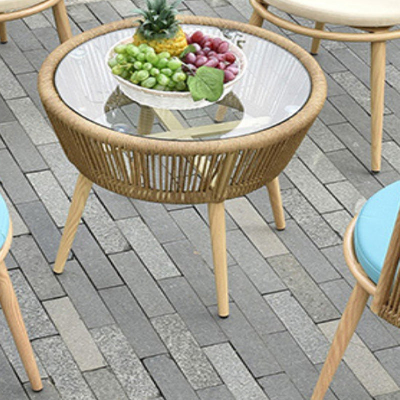 Contemporary Patio Table Outdoor Open-air Round Bistro Table