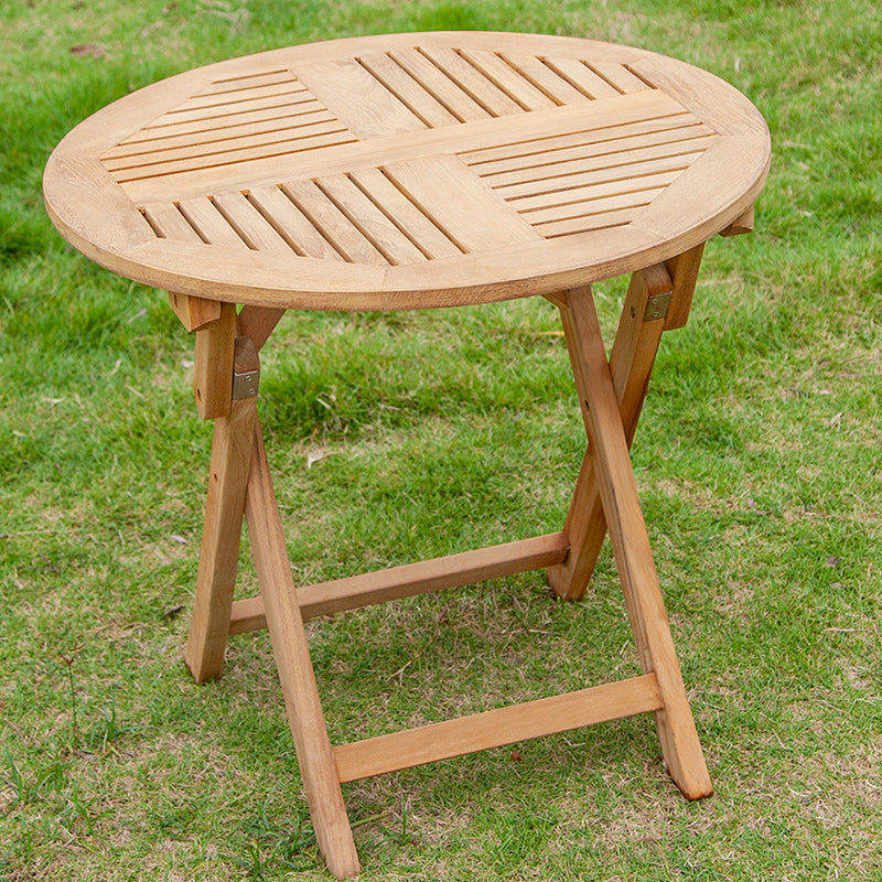 Round Teak Patio Table Contemporary Style Home Patio Bistro Table