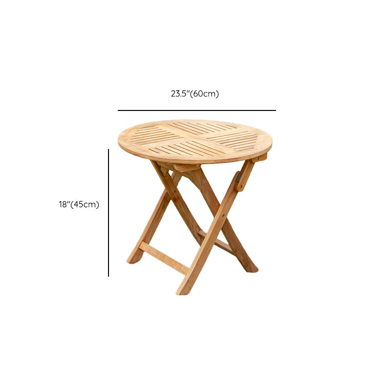 Round Teak Patio Table Contemporary Style Home Patio Bistro Table