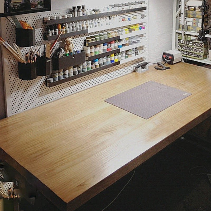 Rectangular Industrial Writing Desk Wood Computer Desk with Metal Legs