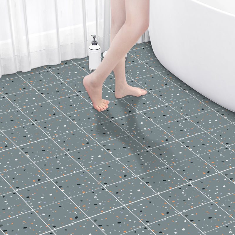 Bathroom Square PVC Flooring 24" x 118" x 4mm Peel & Stick Vinyl Flooring