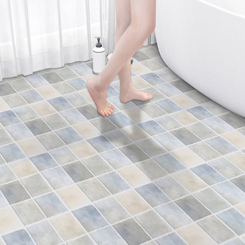 Bathroom Square PVC Flooring 24" x 118" x 4mm Peel & Stick Vinyl Flooring