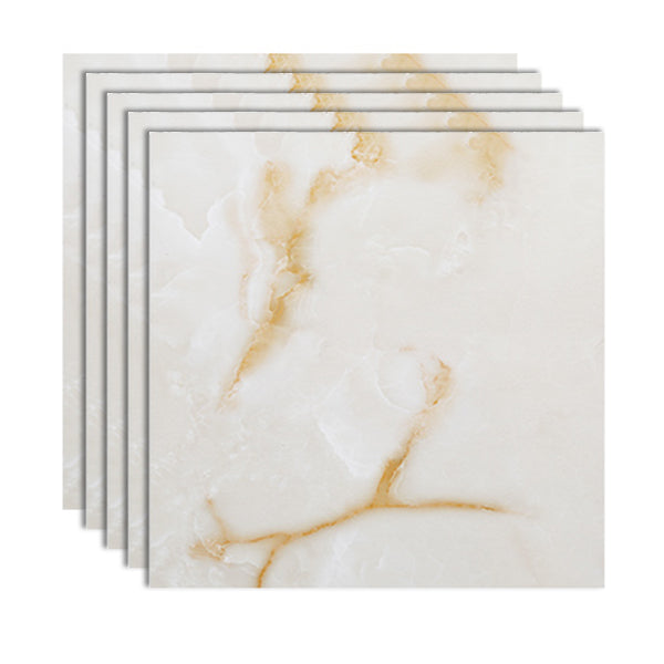 Peel and Stick Vinyl Flooring 23.6"x23.6" x2mm Marble Look PVC Flooring