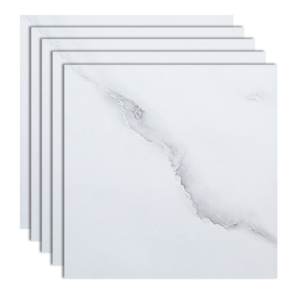 Peel and Stick Vinyl Flooring 23.6"x23.6" x2mm Marble Look PVC Flooring