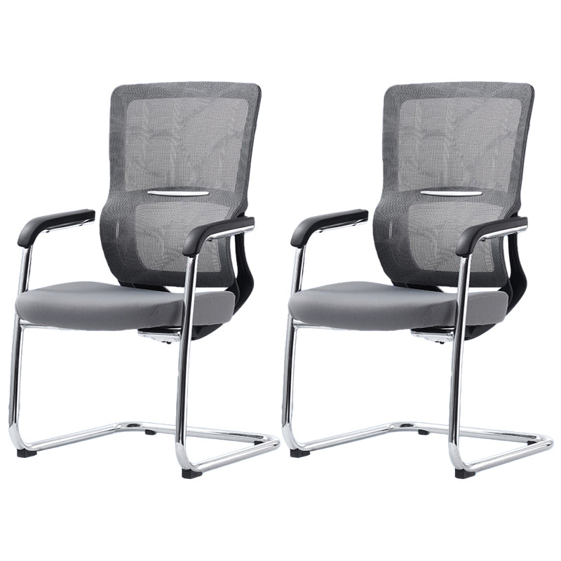 Modern Mesh Office Chair Ergonomic No Distressing Fixed Arms Desk Chair