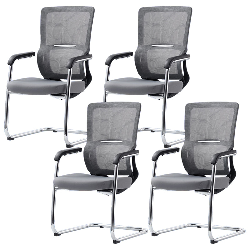 Modern Mesh Office Chair Ergonomic No Distressing Fixed Arms Desk Chair