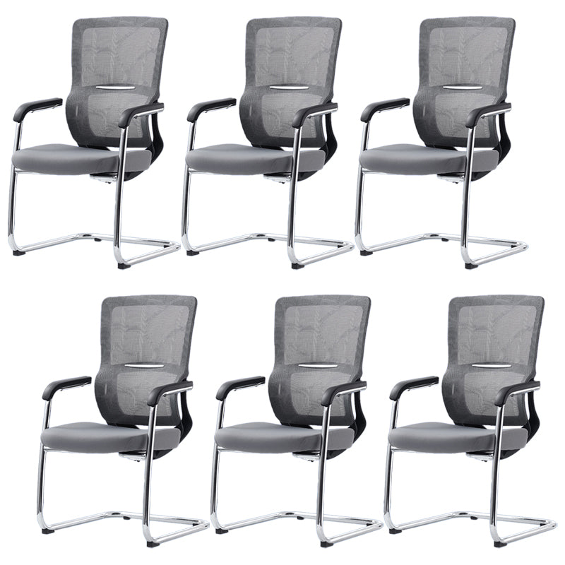 Modern Mesh Office Chair Ergonomic No Distressing Fixed Arms Desk Chair