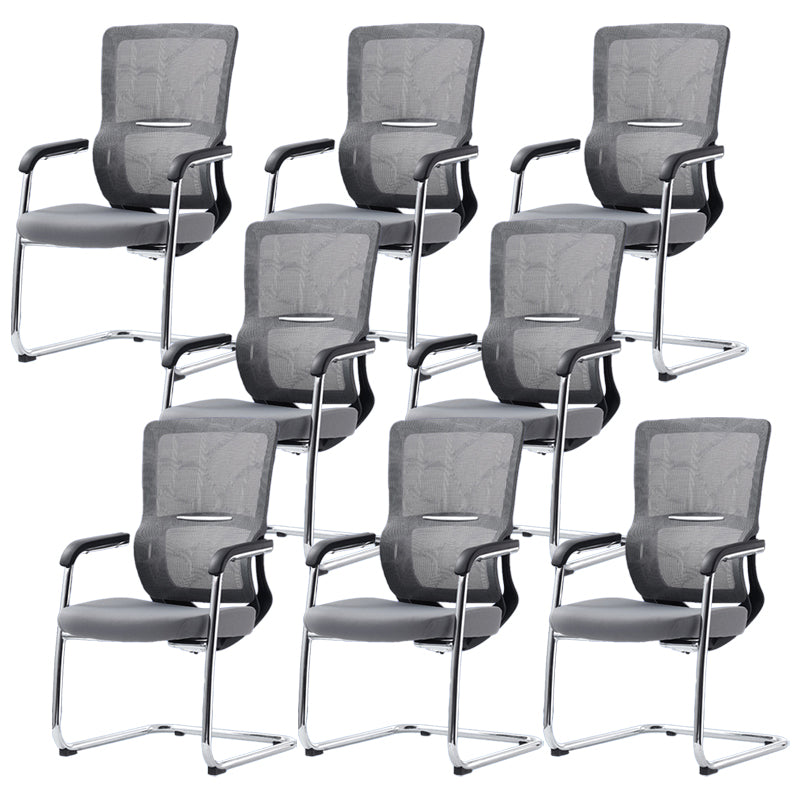 Modern Mesh Office Chair Ergonomic No Distressing Fixed Arms Desk Chair