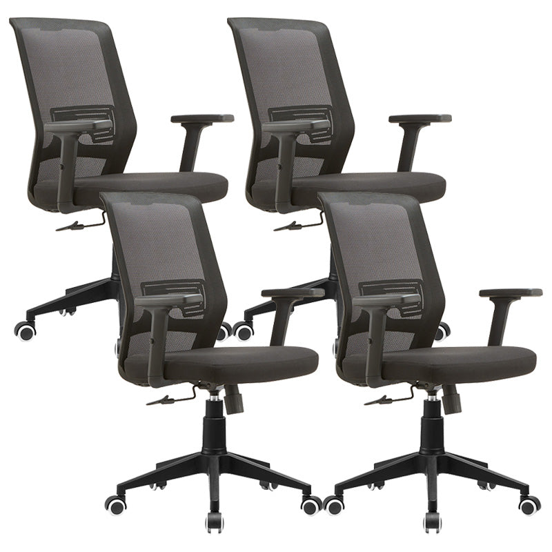 Modern Office Chair Adjustable Seat Height Black Desk Chair with Wheels