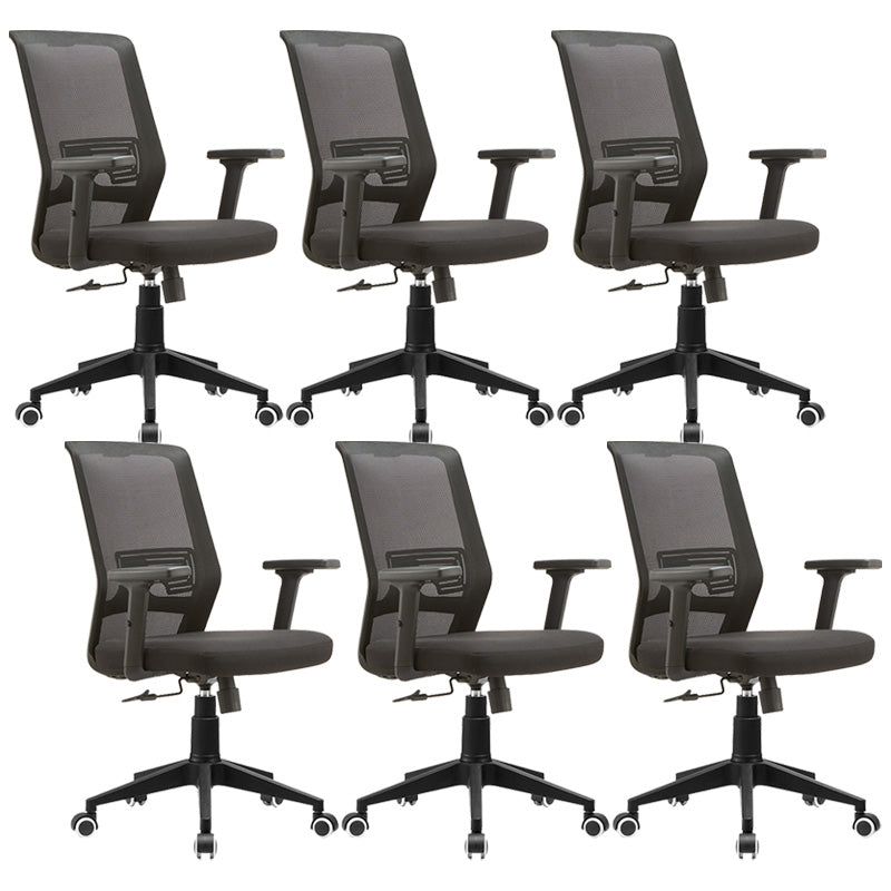 Modern Office Chair Adjustable Seat Height Black Desk Chair with Wheels