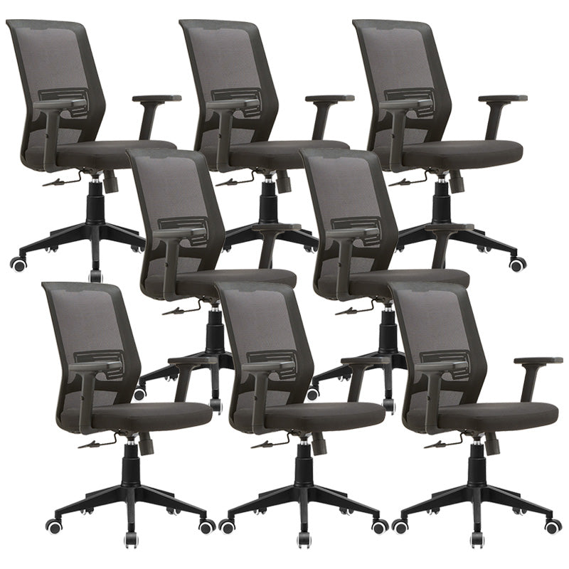 Modern Office Chair Adjustable Seat Height Black Desk Chair with Wheels