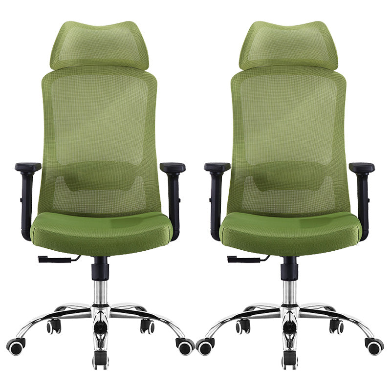 Modern Green Office Chair Adjustable Seat Height Desk Chair with Wheels