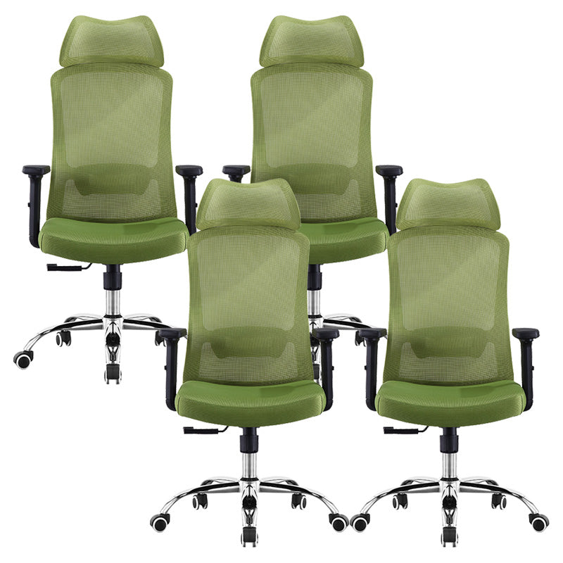 Modern Green Office Chair Adjustable Seat Height Desk Chair with Wheels