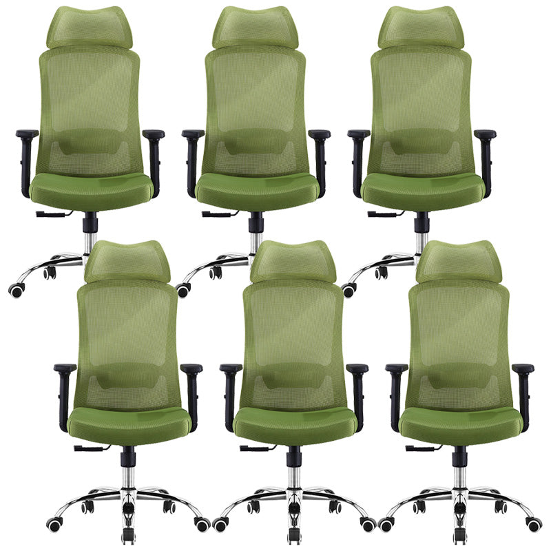 Modern Green Office Chair Adjustable Seat Height Desk Chair with Wheels