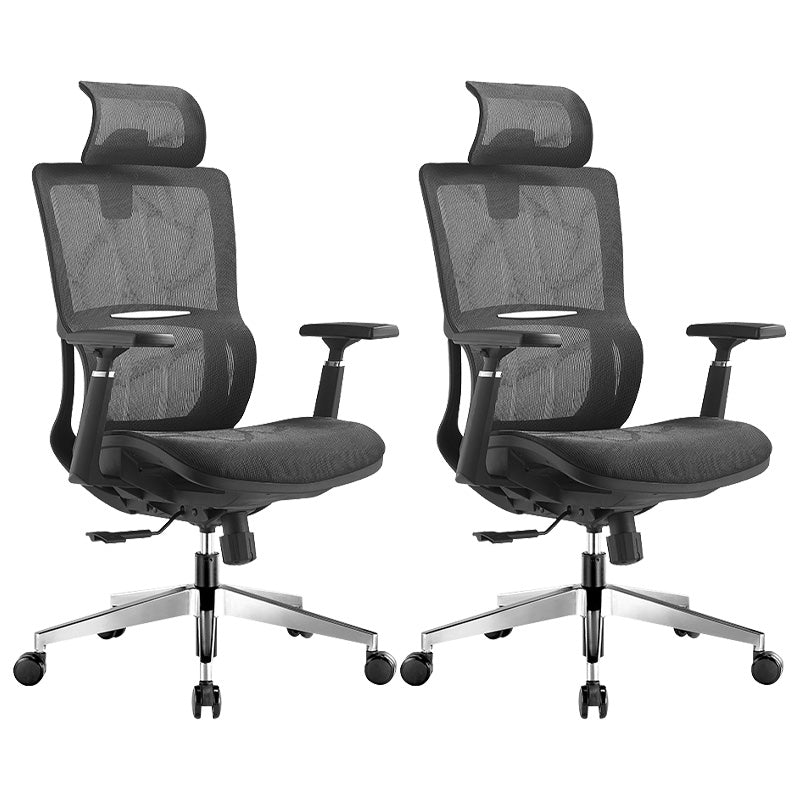 Modern Black Office Chair Adjustable Seat Height Desk Chair with Wheels