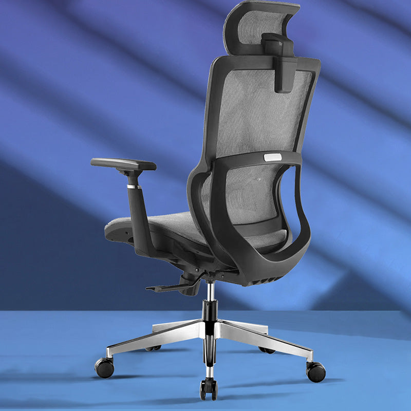 Modern Black Office Chair Adjustable Seat Height Desk Chair with Wheels