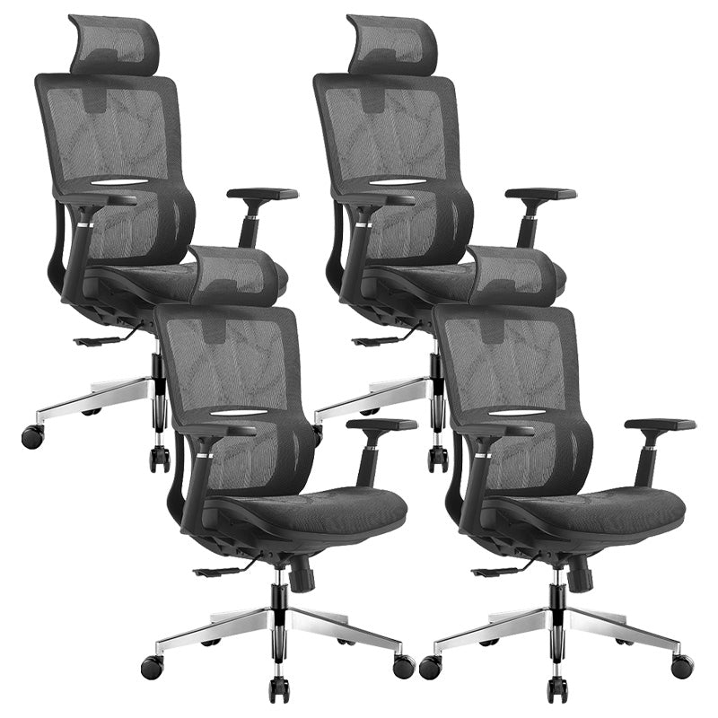 Modern Black Office Chair Adjustable Seat Height Desk Chair with Wheels