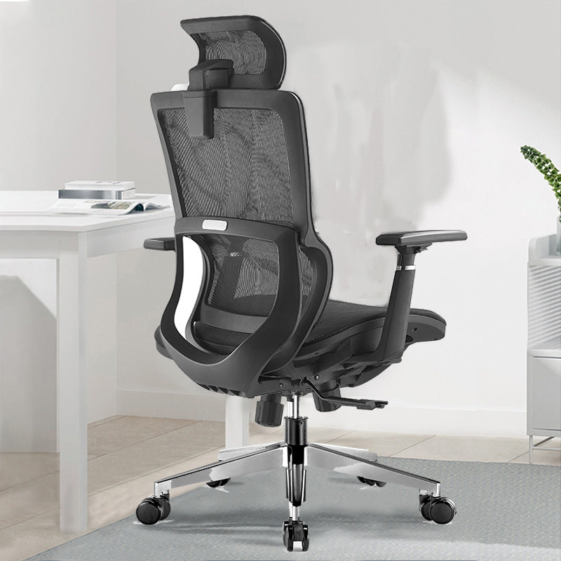 Modern Black Office Chair Adjustable Seat Height Desk Chair with Wheels