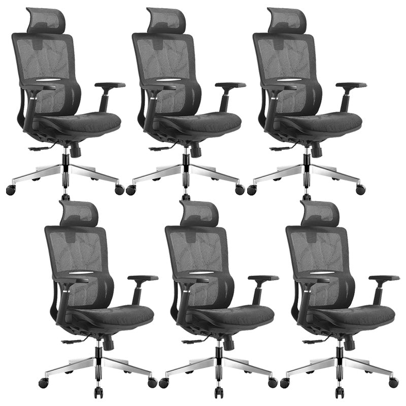 Modern Black Office Chair Adjustable Seat Height Desk Chair with Wheels