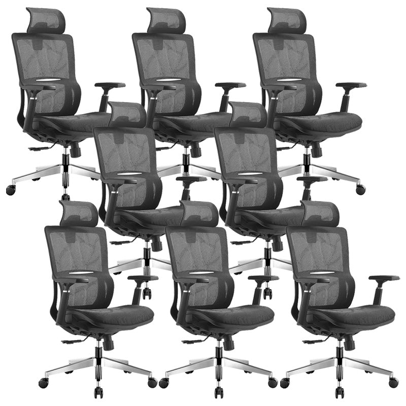 Modern Black Office Chair Adjustable Seat Height Desk Chair with Wheels