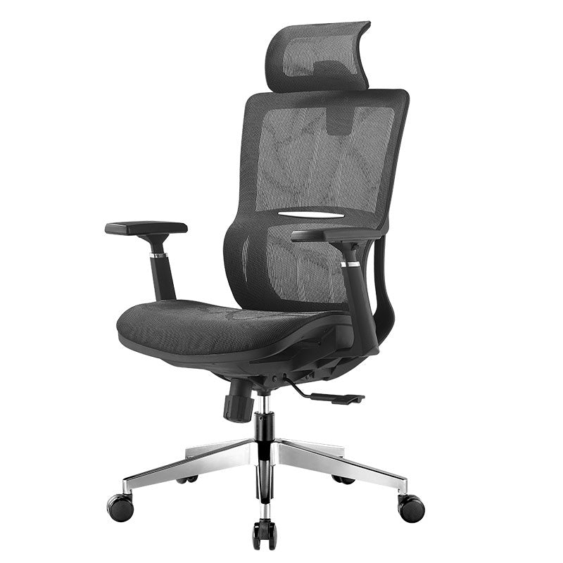 Modern Black Office Chair Adjustable Seat Height Desk Chair with Wheels