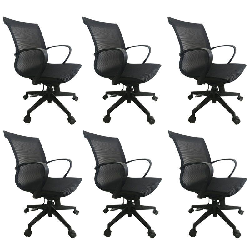 Modern Desk Chair Mesh Swivel Computer Chair High-Back Chair with Wheels