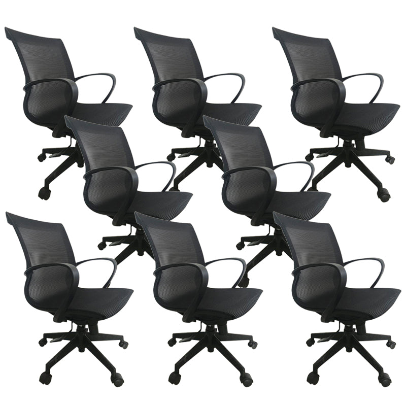 Modern Desk Chair Mesh Swivel Computer Chair High-Back Chair with Wheels