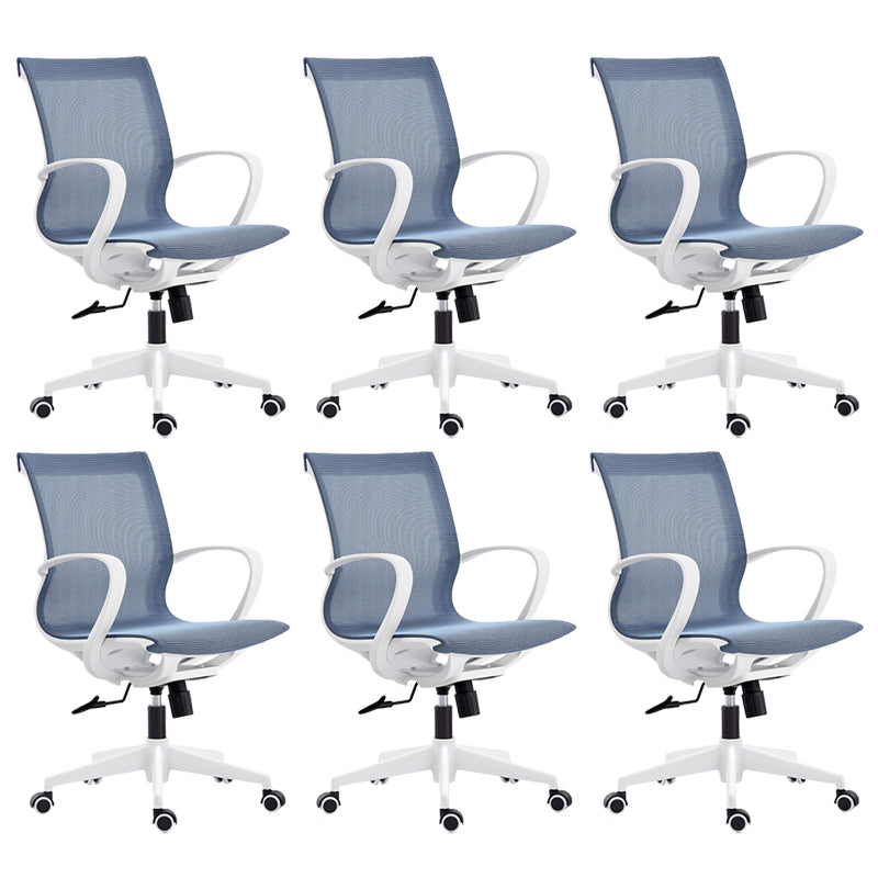 Modern Desk Chair Mesh Swivel Computer Chair High-Back Chair with Wheels