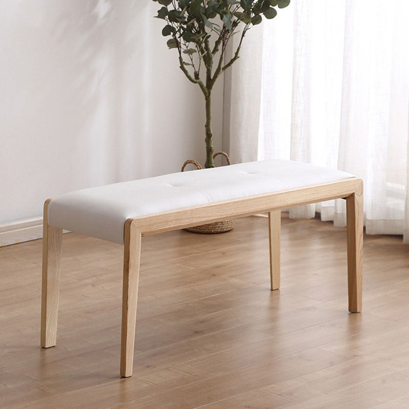 Contemporary Solid Wood Home Bench 18.8" Height Seating Bench with Legs