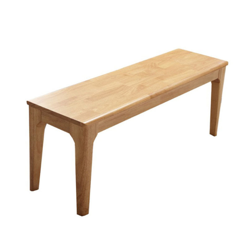 13.65-inch W Mid-Century Modern Seating Bench Solid Wood Bench