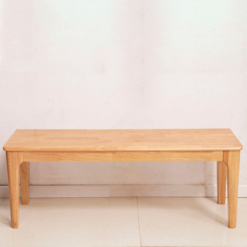 13.65-inch W Mid-Century Modern Seating Bench Solid Wood Bench