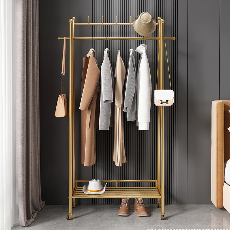 Modern Style Coat Rack Free Standing Hooks Design Metallic Coat Rack with Shelves