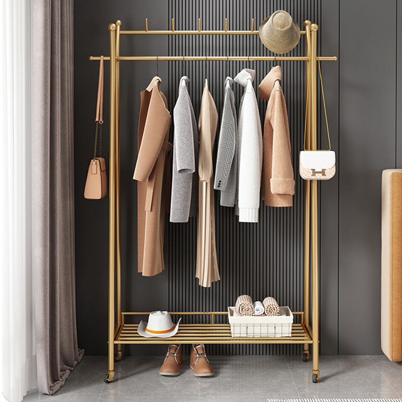 Modern Style Coat Rack Free Standing Hooks Design Metallic Coat Rack with Shelves