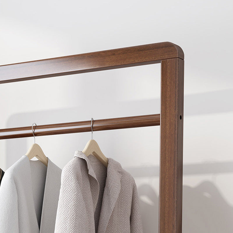 Contemporary Style Coat Hanger Shelves Design Solid Wood Coat Rack for Living Room