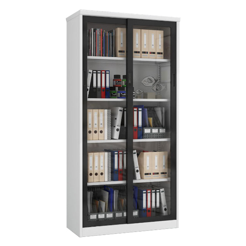 Contemporary Filing Cabinet Color Block Metal Filing Cabinet with Storage Shelves