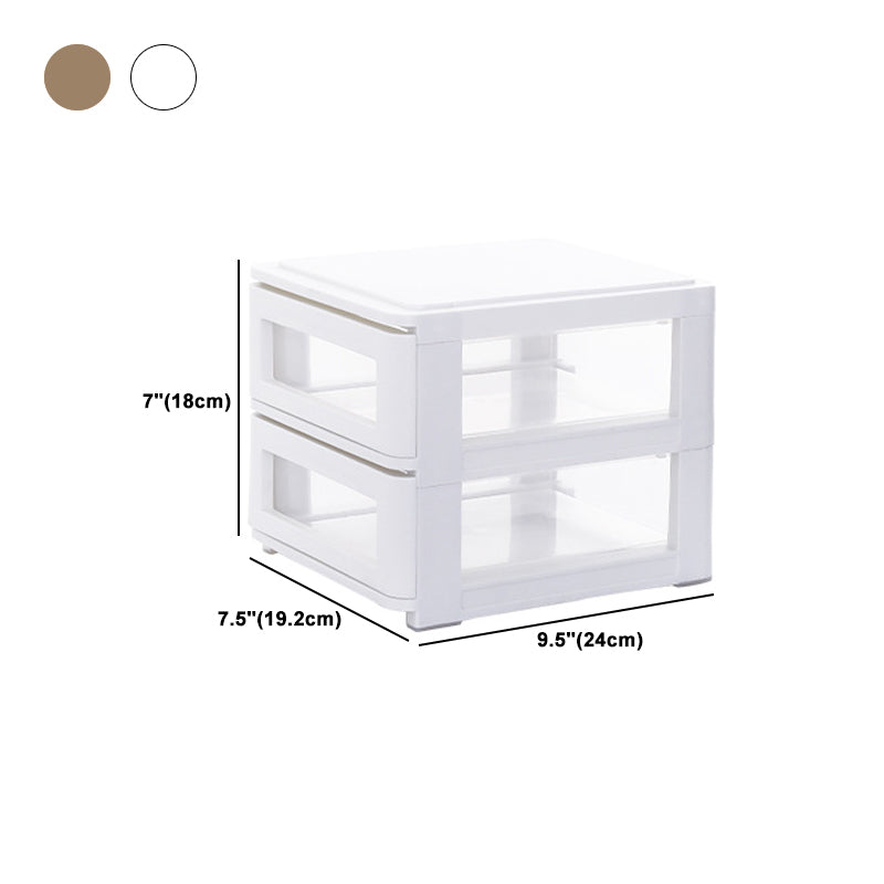 Contemporary Cabinet Plastic Vertical File Cabinet with Drawers