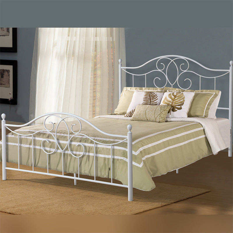 Metal Bed with Headboard Modern High Open-Frame Standard Bed