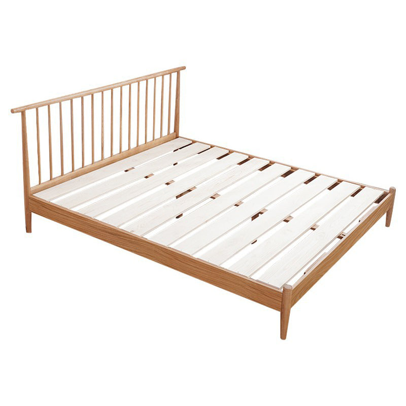 Modern & Contemporary Solid Wood Slat Headboard No Theme Ash Bed