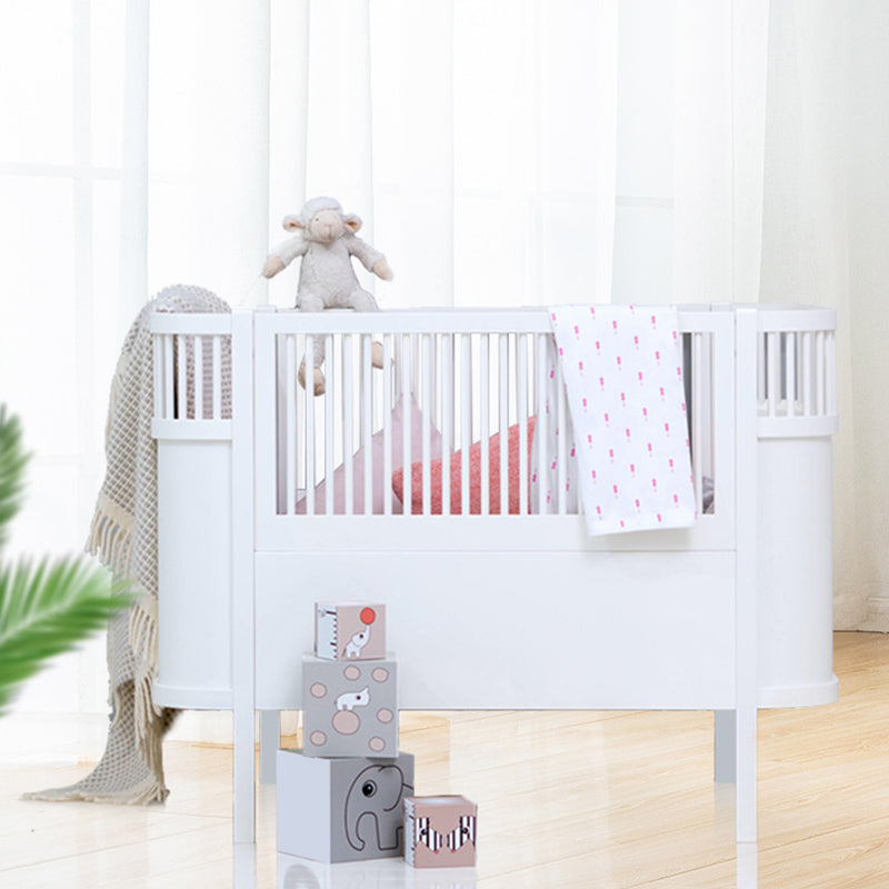 Scandinavian Convertible Crib Baby Crib Birch Wood Nursery Crib