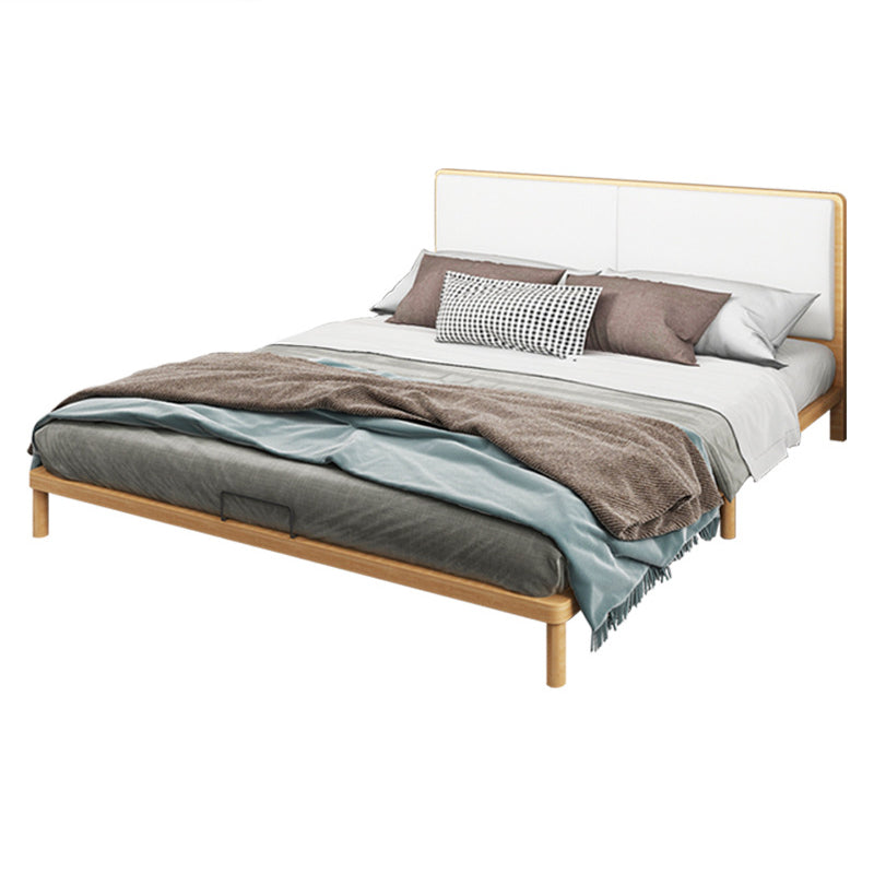 Upholstered High Metal Bed Frame Minimalist Wire-Grid Panel Bed