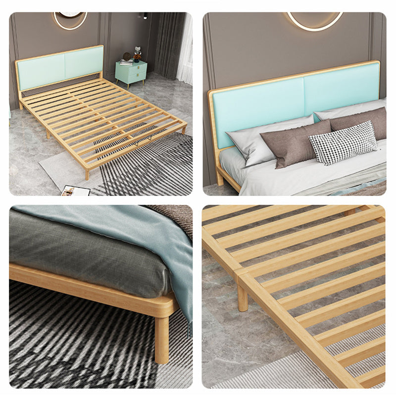 Upholstered High Metal Bed Frame Minimalist Wire-Grid Panel Bed