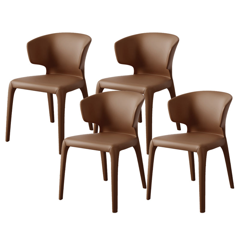 Modern Style Arm Chair Wingback Leather Dining Chair for Home